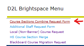 Merge course step in the D2L instruction screenshot
